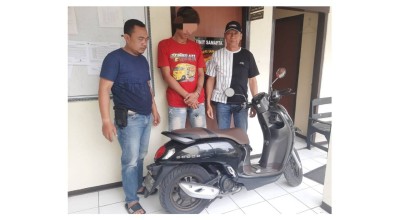 Gadaikan Motor Tante di Blitar, Pemuda Tulungagung Dibekuk Polsek Ngunut