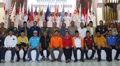 Pangdam V Brawijaya Deklarasikan Pemilu Damai di Surabaya  