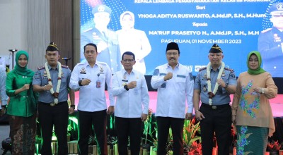 Pisah Sambut Kalapas Pasuruan, Kakanwil Kemenkumham Jatim: Lanjutkan Silaturahmi Antar Instansi