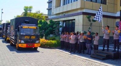 Polresta Sidoarjo Kirimkan Bantuan untuk Palestina