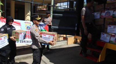 Peduli Korban Perang di Palestina, Polres Sumenep Salurkan Bantuan