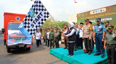 Gubernur Khofifah Kirim 81 Truk Bantuan ke Palestina: Terima Kasih Masyarakat Jatim
