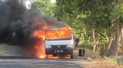 Dugaan Mobil Pikap Terbakar Bawa 2 Drum BBM Milik Oknum Polisi, Ini Jawaban Polres Bojonegoro