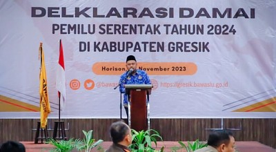Ini Pesan Bupati Gresik Saat Hadiri Deklarasi Damai Pemilu 2024