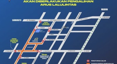 Rekayasa Lalu Lintas untuk Pajak Extravaganza Ponorogo dengan Bintang Tamu Happy Asmara