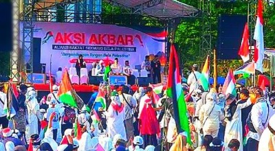 2000 Warga Padati Alun-Alun Sidoarjo Gelar Aksi Bela Palestina