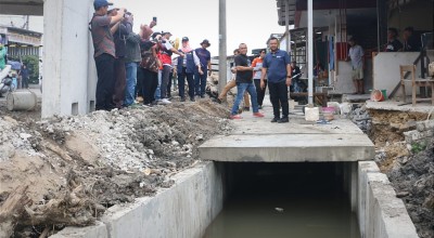 Proyek Drainase Benjeng-Balongpanggang Gresik Capai 64,80 Persen