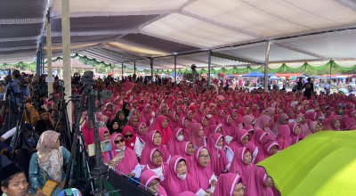 Kondisi Terkini Pengajian Gus Iqdam di Alun-Alun Ponorogo, Lokasi Sudah Dipenuhi Jemaah