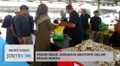 Video: Pasar Induk Surabaya Sidotopo Gelar Pasar Murah