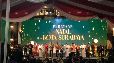 Kemeriahan Perayaan Natal di Balai Kota, Bukti Toleransi Warga Surabaya