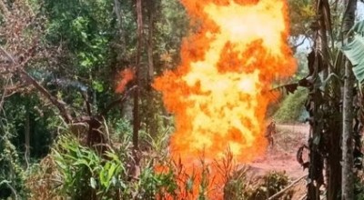 Sumur Bor di Pamekasan Semburkan Api Gegara Disulut Korek