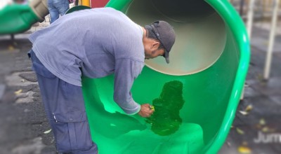 DLH Kota Malang Perbaiki Permainan Anak di Alun-Alun, Jamin Keamanan Wahana