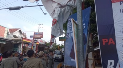 1.423 APK Ditertibkan Satpol PP Kota Kediri, Didominasi Menancap di Pohon