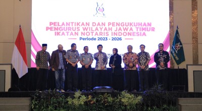 Kakanwil Kemenkumham Hadiri Pengukuhan Pengwil Jatim INI: Harus Tetap Solid