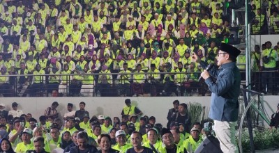 Cak Imin Keceplosan Sebut PAN Bagian Koalisi AMIN di DBL Surabaya