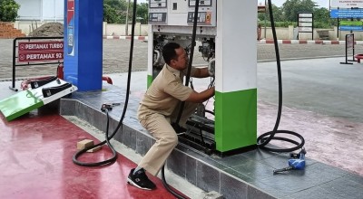 Disperdagin Tera Ulang SPBU Blabak Kota Kediri