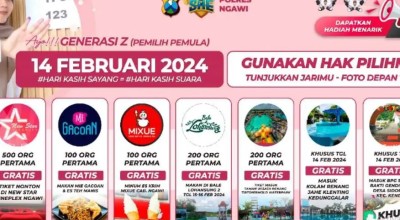 7 Hadiah dari Polres Ngawi buat Gen Z usai Nyoblos, Ada Tiket Nonton dan Wisata