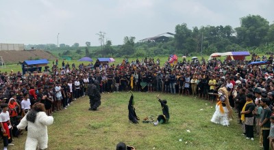 Relawan Ganjar-Mahfud Mojokerto Paparkan Program Kerja lewat Bantengan