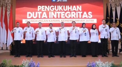 9 Duta Integritas di Kemenkumham Jatim Diharapkan jadi Role Model Cegah Korupsi