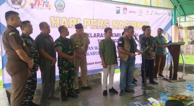 PWI Bangkalan Gelar Deklarasi Pemilu Damai, Pj Bupati: Ini Arti Pentingnya Pers