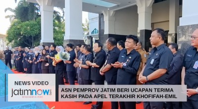 Video: ASN Pemprov Jatim Beri Ucapan Pada Apel Terakhir Khofifah-Emil