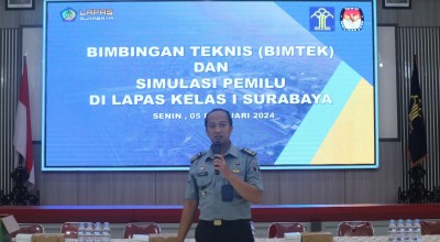 Lapas Surabaya Gelar Simulasi Pemilu bagi Petugas KPPS