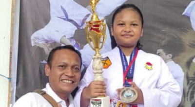Rara, Siswi Kota Probolinggo yang Jago Karate Raih Juara Piala Kemenpora RI