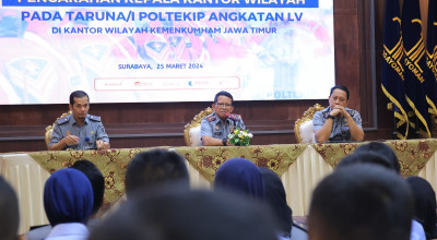 44 Taruna Poltekip Tuntaskan Tugas Penelitian, Kanwil Kemenkumham Beri Pesan Ini