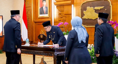 Lantik Pj Sekdaprov Jatim, Adhy Karyono: Saya Minta Ada Letupan-letupan yang Baru