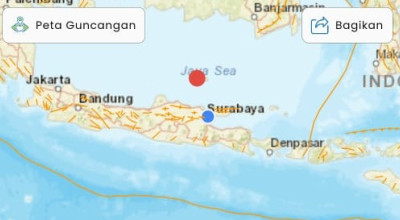 Tuban Diguncang Gempa Magnitudo 6.0, Terasa hingga Sidoarjo dan Surabaya