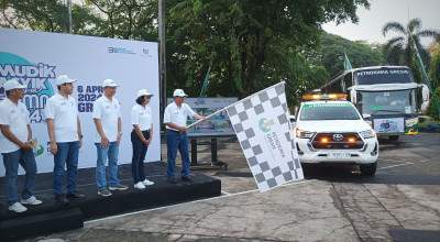 Mudik Asyik Bersama BUMN 2024, Petrokimia Gresik Berangkatkan 200 Orang