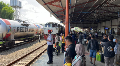Pantauan Arus Balik Lebaran di Stasiun Wilayah Daop 7 Madiun