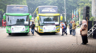 Mudik Gratis Pemkab Gresik Berangkatkan 18 Armada Bus
