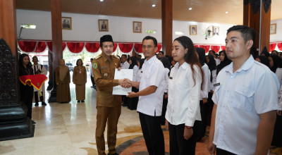 538 ASN Berstatus PPPK di Trenggalek Dilantik, Wabup Beri Pesan Ini