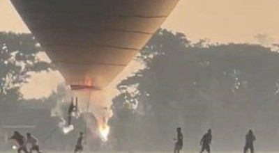 Balon Udara Bawa Mercon Meledak di Ponorogo, 4 Terluka