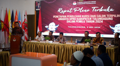 KPU Tulungagung Tetapkan Jumlah Kursi Partai Politik di DPRD