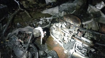 Ruko 2 Lantai dan Pom Mini di Kediri Terbakar