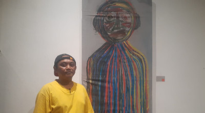 Pameran Tunggal Bayu Kabol di Galeri Surabaya, Wajah-wajah dalam Cermin Diri