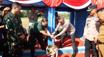 Kapolda Jatim Resmikan Pembangunan Sumur Bor di Ponorogo