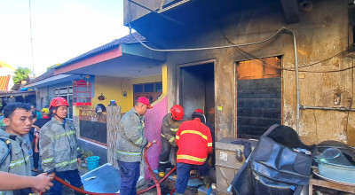 Rumah di Gedangan Sidoarjo Terbakar, 2 Balita dan 1 Wanita Sempat Terjebak