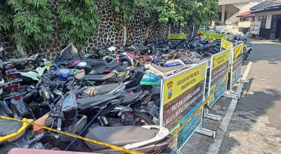 99 Motor Balap Liar dan Knalpot Brong Diamankan Polresta Kota Malang