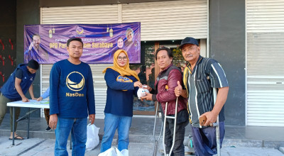 DPD NasDem Surabaya Bagikan 718 Paket Daging Kurban pada Idul Adha 1445 Hijriyah