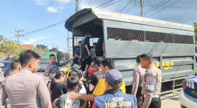 46 Anak Surabaya Diamankan Polres Bangkalan, Cegat Truk di Jembatan Suramadu