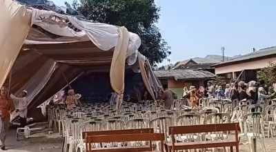 Terop Acara Perpisahan SDN di Jember Ambruk Diterjang Angin Kencang