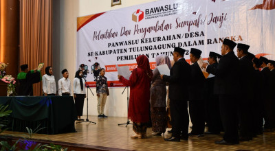 Bawaslu Tulungagung Lantik 271 PKD, Ingat Pesan Ini!