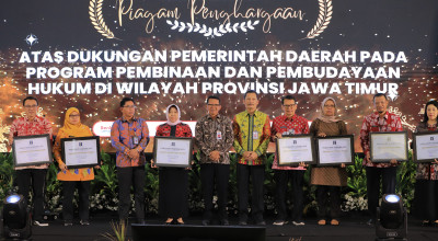 223 Desa dan Kelurahan di Jatim Diresmikan Berpredikat Sadar Hukum