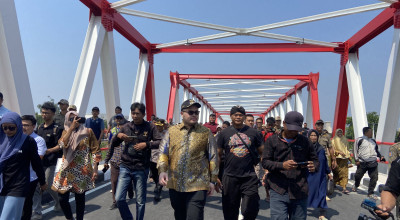 Mas Dhito Resmikan Jembatan Jongbiru Kediri