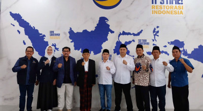 Kiai Asep dan Gus Barra Sambung Silaturahmi ke DPW NasDem Jatim