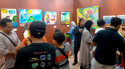 4 Sahabat Cilik Gelar Pameran Lukis di Balai Pemuda Surabaya