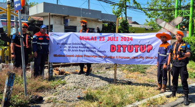 KAI Daop 8 Surabaya Tutup JPL 38 dan 39 Sidoarjo